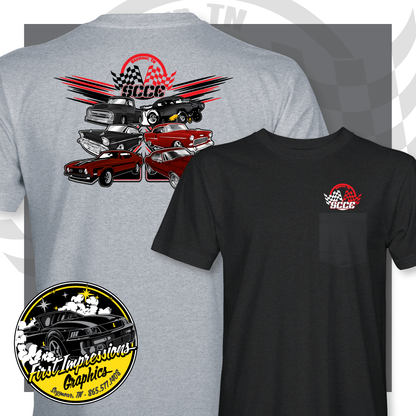 Seymour Classic Car Club Pocket Tees